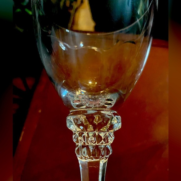 VINTAGE Tiffin Franciscan Wine Glass 8 oz. MIMI Stem #17501 Cut (1950s) 3-Pc Set - Picture 5 of 5